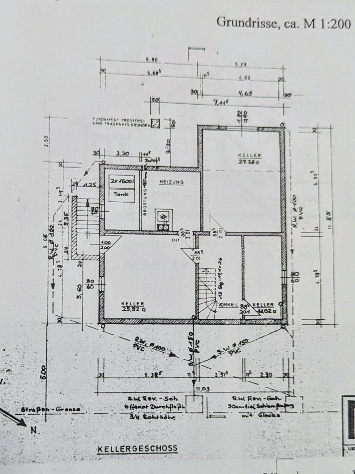 Grundriss Keller
